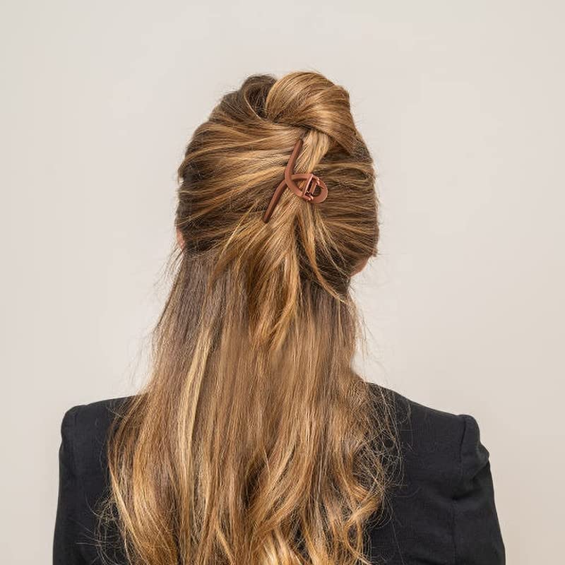RUBELA Matte Hair Claw Clips for Women - Strong Hold Non-Slip Plastic Hair Clips for Thin to Medium Hair - Perfect for Work, Gym, and Everyday Styling