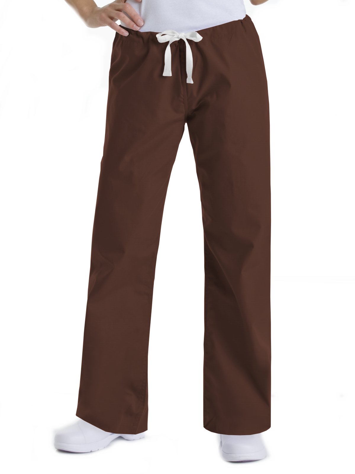 Urbane Essentials Women's Straight Leg Scrub Pants for Nurses & Medical Professionals - Comfortable Wine Red Work Pants for Hospital, Clinic & Healthcare Settings