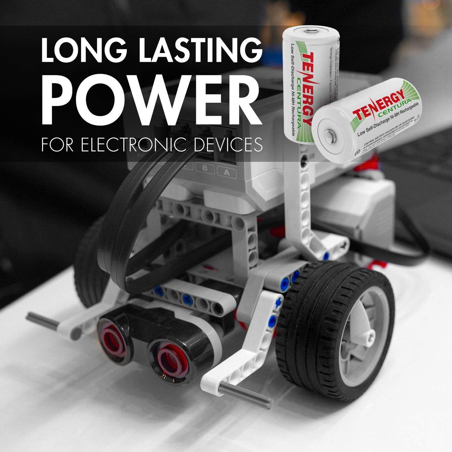 Tenergy Centura 8-Pack Low Self Discharge NiMH Rechargeable Batteries - 4x C Size & 4x D Size - Perfect for Flashlights, Toys, and Emergency Kits - Long-Lasting Power Solution