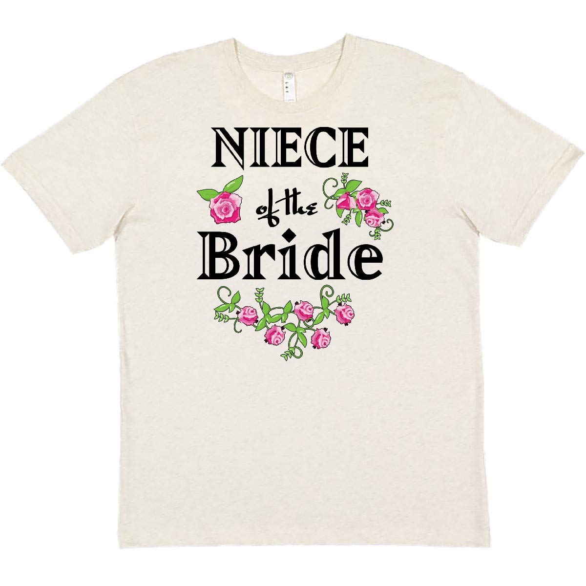 Inktastic Niece of The Bride Roses T-Shirt - Women's Floral Wedding Party Apparel - Perfect for Bridal Showers, Bachelorette Parties & Family Reunions