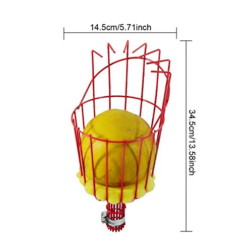 **Melitt Outdoor Deep Basket Garden Tool - Heavy Duty Metal Fruit Picker & Catcher for Harvesting Apples, Peaches, Pears - Perfect for Orchard, Farm, and Home Garden Use**