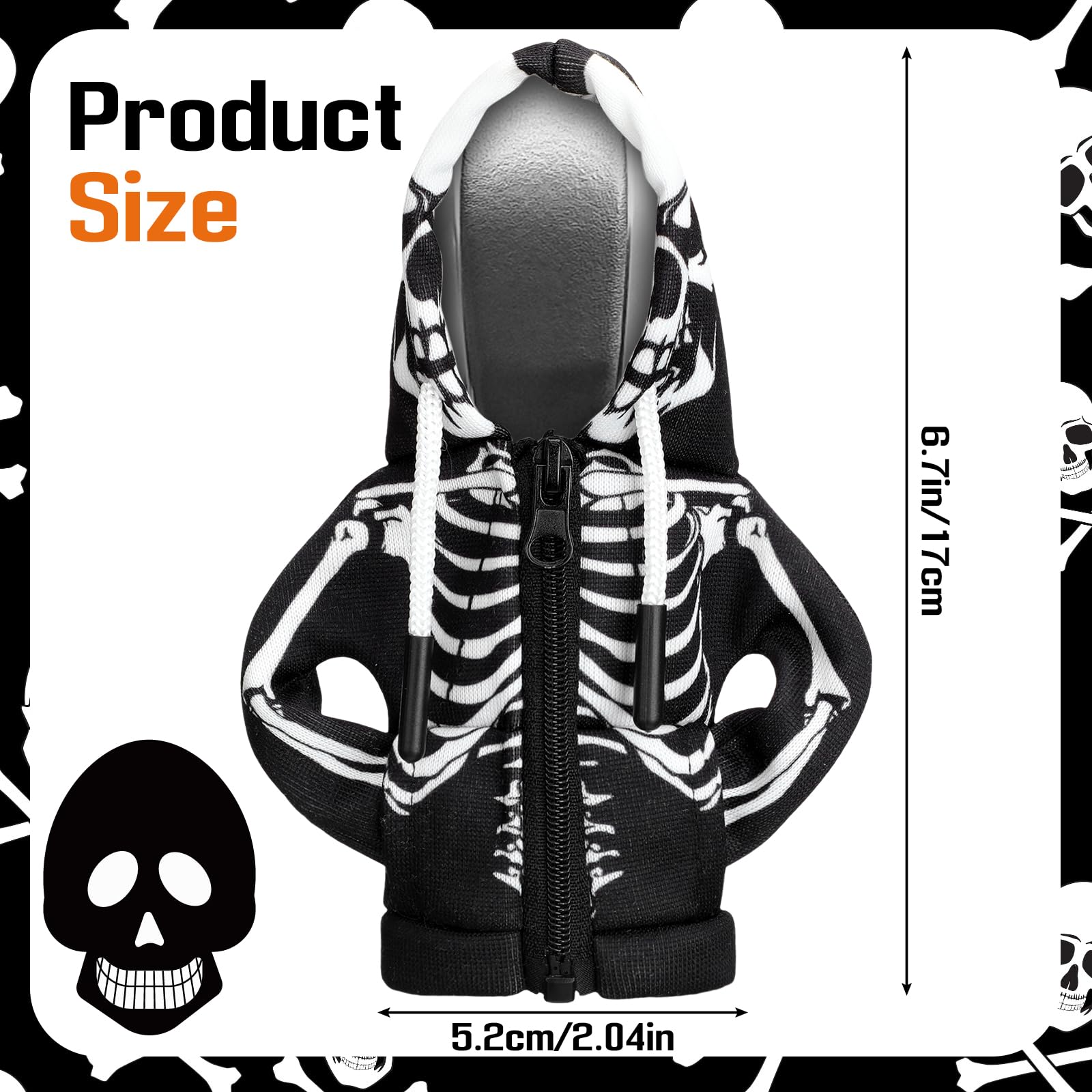 Funny Universal Car Gear Shift Hoodie Cover - Mini Shift Knob Decoration for Automotive Interior Accessories (Christmas/Halloween Gift) - Perfect for Car Enthusiasts & Prank Gifts
