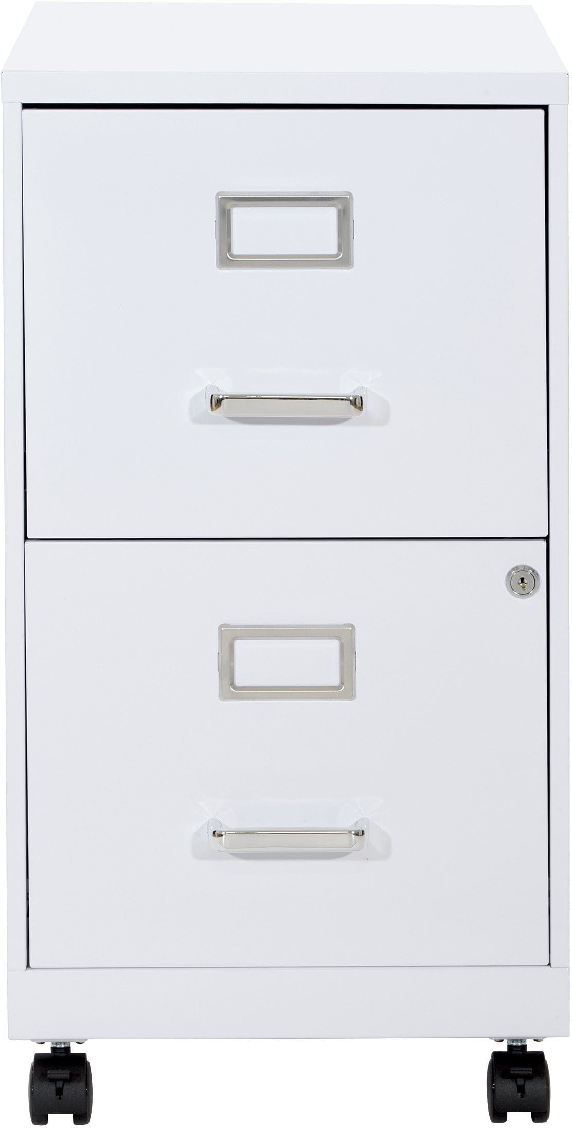 Office Star 2-Drawer Mobile Metal File Cabinet - Lockable Rolling Storage for Home & Office Organization [CF2DRM] - Perfect for Documents, Files, and Office Supplies Storage