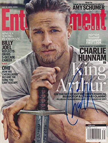 Charlie Hunnam Autographed Entertainment Weekly Magazine - Rare Collectible for Fans, Gift for Movie Lovers, Perfect for Display in Home Theater or Man Cave