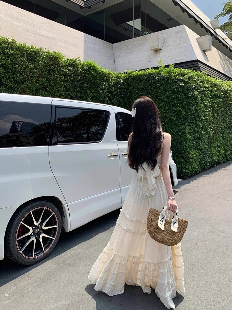 Sexy Halter Neck Backless Long Dress for Women - Elegant Party & Evening Gown for Prom, Wedding Guest, Date Night, Cocktail Events