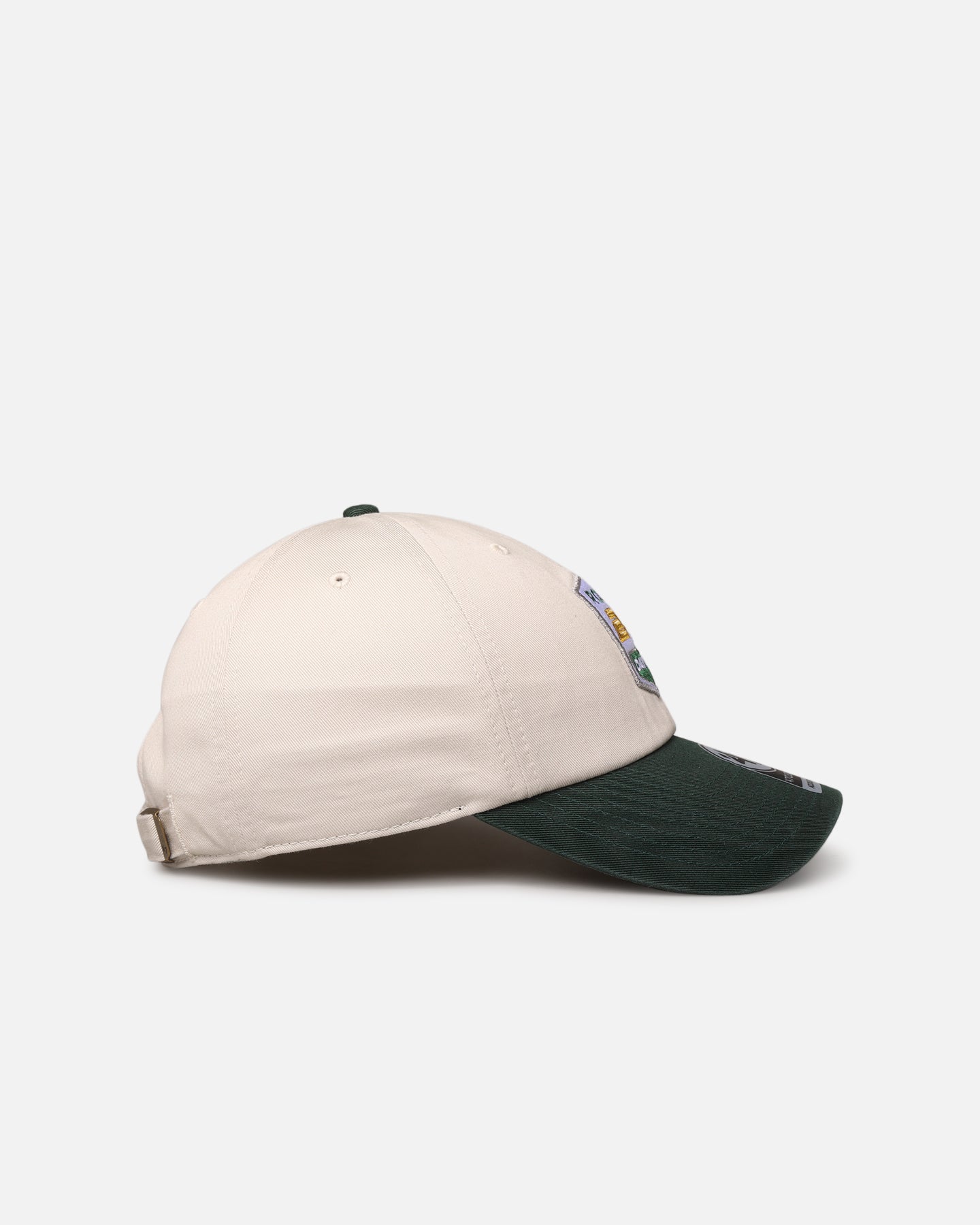 47 Brand NASCAR 47 Clean Up Strapback Adjustable Hat - Bone/Dark Green - Comfortable Snapback Cap for Racing Fans & Outdoor Activities