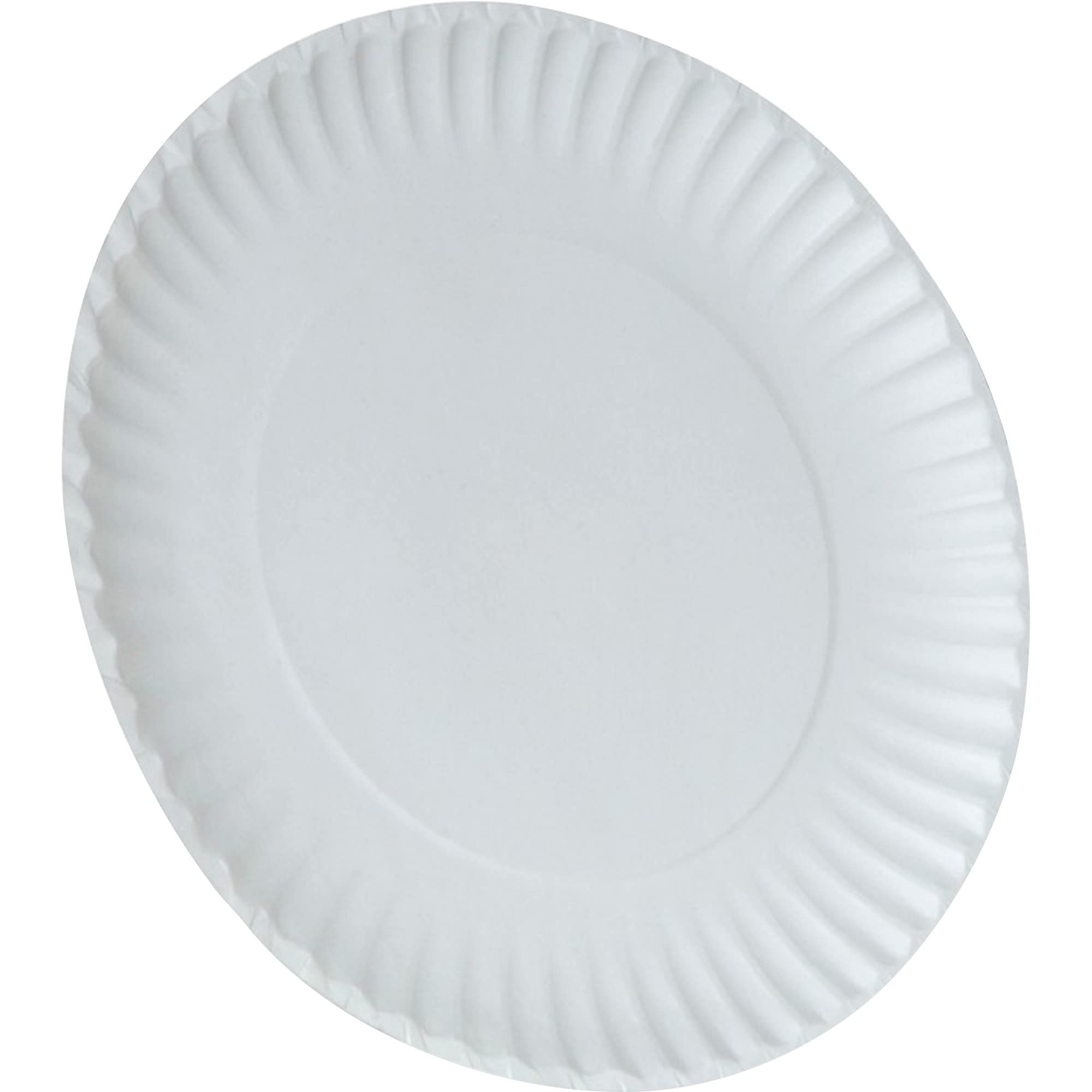 500 Pack 9 Inch Disposable White Paper Plates - Microwave Safe for Hot & Cold Food - Perfect for Home, Parties, Events & Picnics