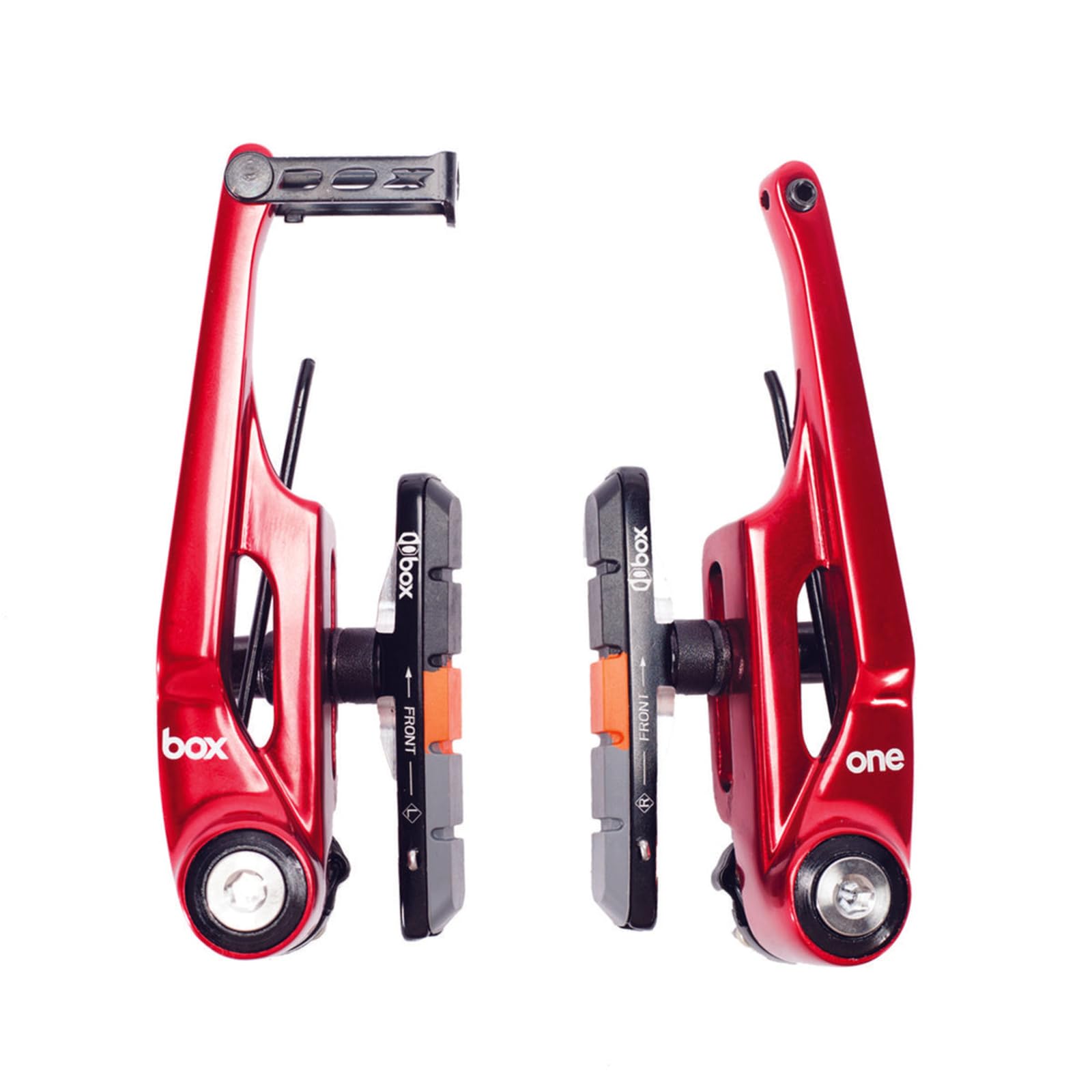Box One 85 or 108mm Oversized BMX V-Brakes - Sealed Bearing Pivots, Flexible Cable Noodle, Cold Forged Arms & 2mm Allen Key Tension Bolt for BMX Bikes, Mountain Bikes and Cycling Enthusiasts