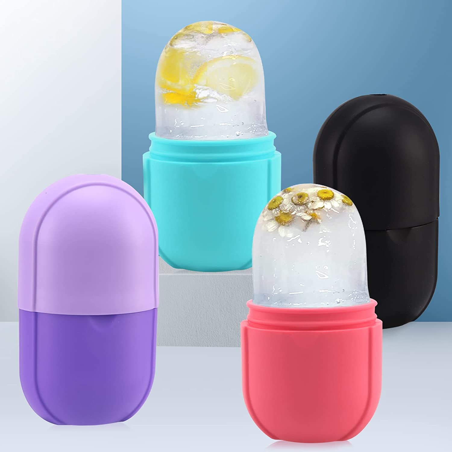 4Beauty Therapy Ice Face Roller - Reusable Silicone Facial Ice Roller for Puffy Eyes, Dark Circles & Skin Tightening | Cold Therapy Massage Tool for Morning Routine & Post-Workout Recovery
