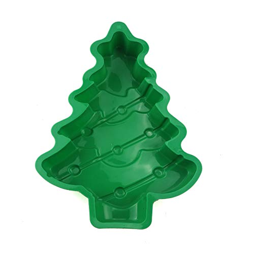 Large Green Christmas Tree Silicone Baking Mold - Cake Pan, Soap & Muffin Mold for Holiday Baking, DIY Crafts & Festive Decorations | Perfect for Christmas Desserts, Homemade Soaps & Holiday Treats