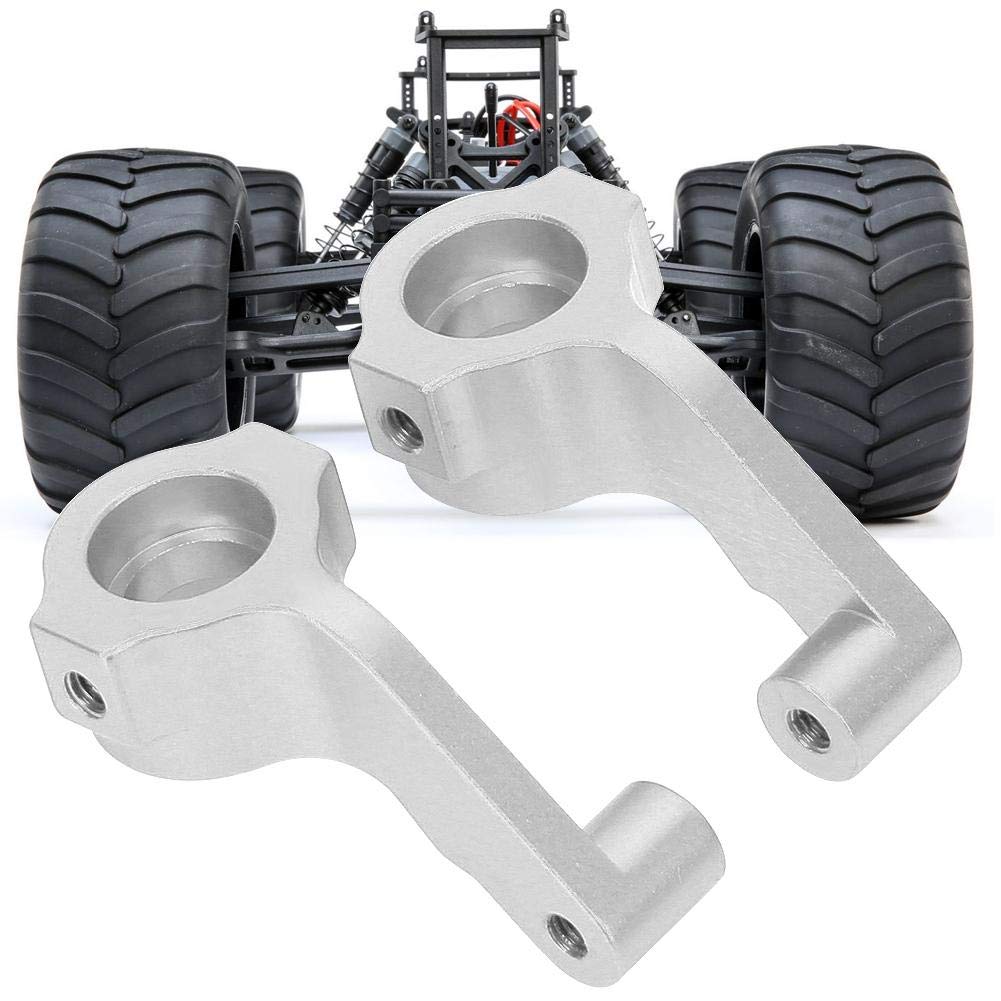 Tbest RC Steering Hub - Aluminum Alloy Steering Wheel Hub Carrier Bracket for ECX Series 2WD 1/10 Scale RC Crawler Cars (Silver) | Left/Right Replacement Part | Durable Off-Road Accessory for Hobby Model Racing & Crawling Scenes