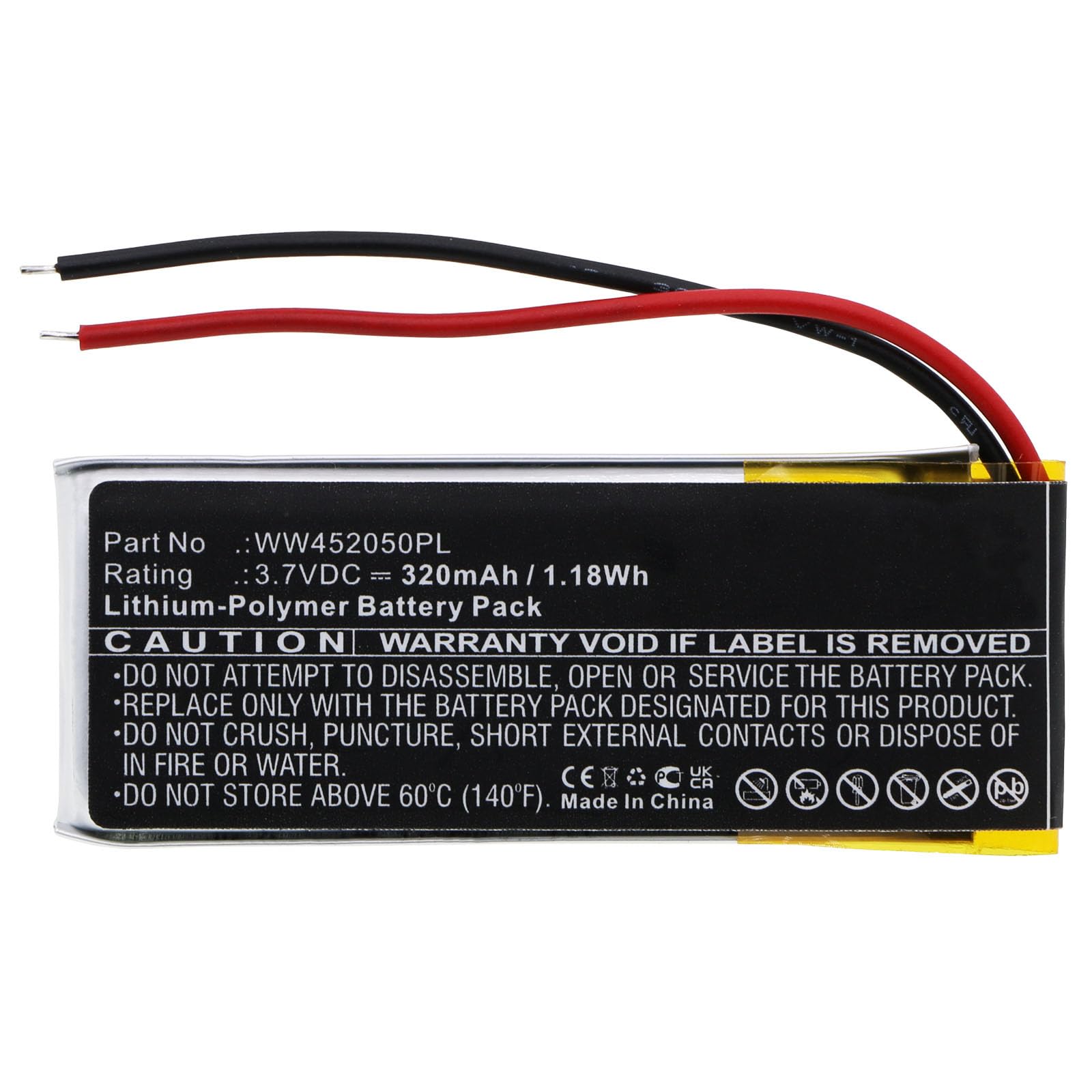 Synergy Digital Wireless Headset Battery Replacement for Cardo Scala Rider Q3 - 3.7V 320mAh Li-Polymer High Capacity Battery (Compatible with Scala Rider WW452050PL) - Perfect for Motorcycle Communication, Long Rides & Outdoor Adventures