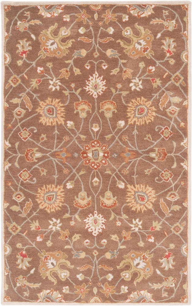 Surya Floral Traditional Area Rug 6x9 Feet Brown - Perfect for Living Room, Bedroom & Home Decor