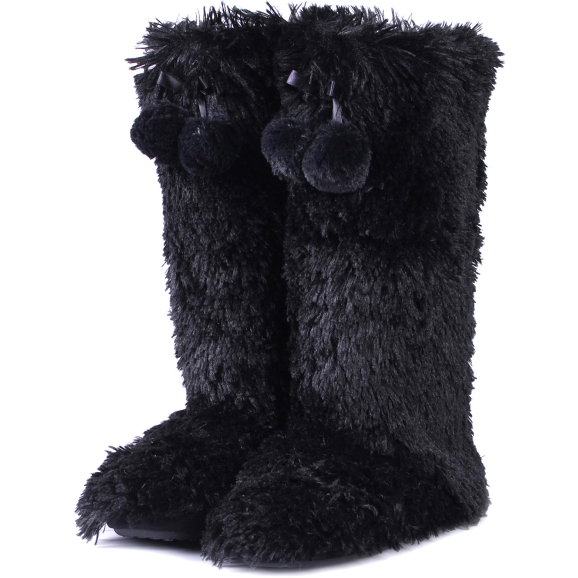 Cozy Furry Plush Slipper Boots for Women - Warm Winter House Shoes with Non-Slip Sole - Soft Indoor Bedroom Booties for Home, Lounge & Relaxation