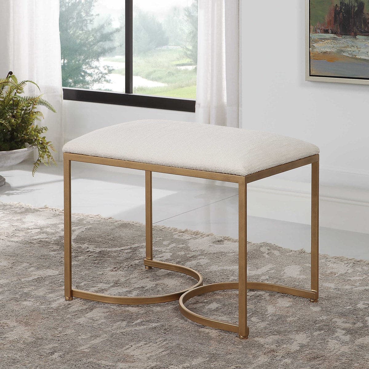 Amara Modern Accent Bench with Upholstered Seat - Stylish Entryway, Bedroom, or Living Room Furniture for Home Decor