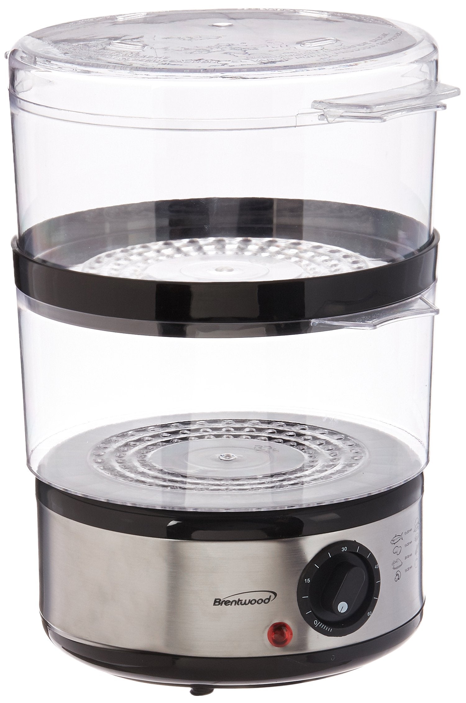 Brentwood Electric 2-Tier 5-Quart Stainless Steel Air Fryer Oven - Healthy Cooking for Family Meals, Snacks & Quick Dinners