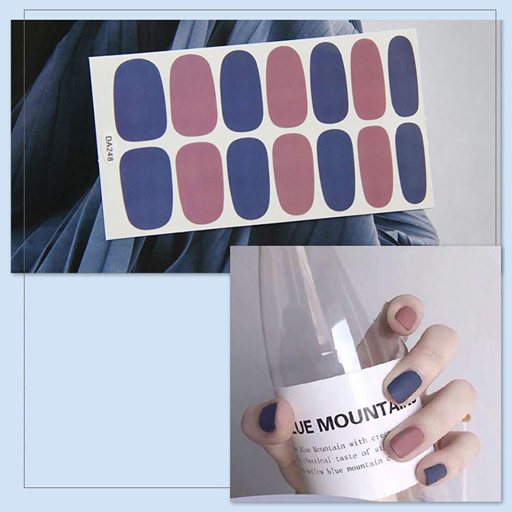 SILPECWEE 14 Sheets Solid Color Nail Polish Strips - Self-Adhesive Nail Wraps for Women, Easy DIY Nail Art Stickers with Nail File - Perfect for Parties, Weddings & Everyday Manicures