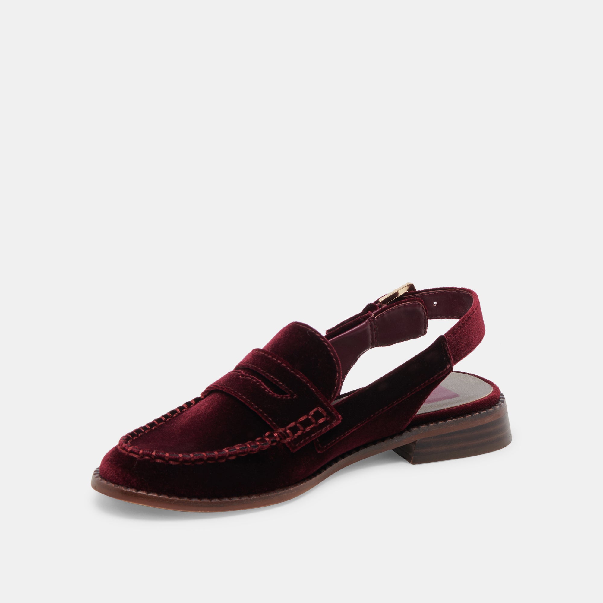 HARDI Women's Velvet Loafers in Wine Red - Comfortable Slip-On Shoes for Work, Office & Casual Wear