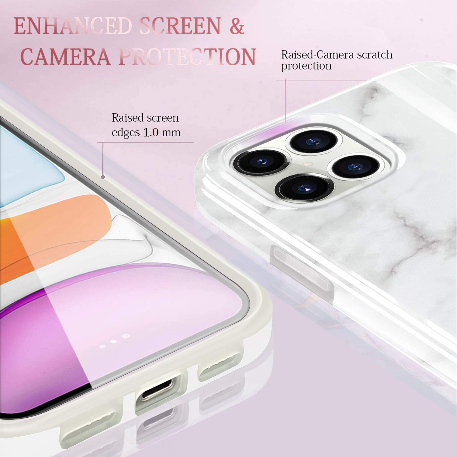 **Luolnh Marble Design Shockproof Soft Silicone Case for iPhone 12 Pro Max (6.7 Inch, 2020) - Flexible TPU Bumper Cover with Brilliant Design, Perfect for Daily Use & Travel Protection**