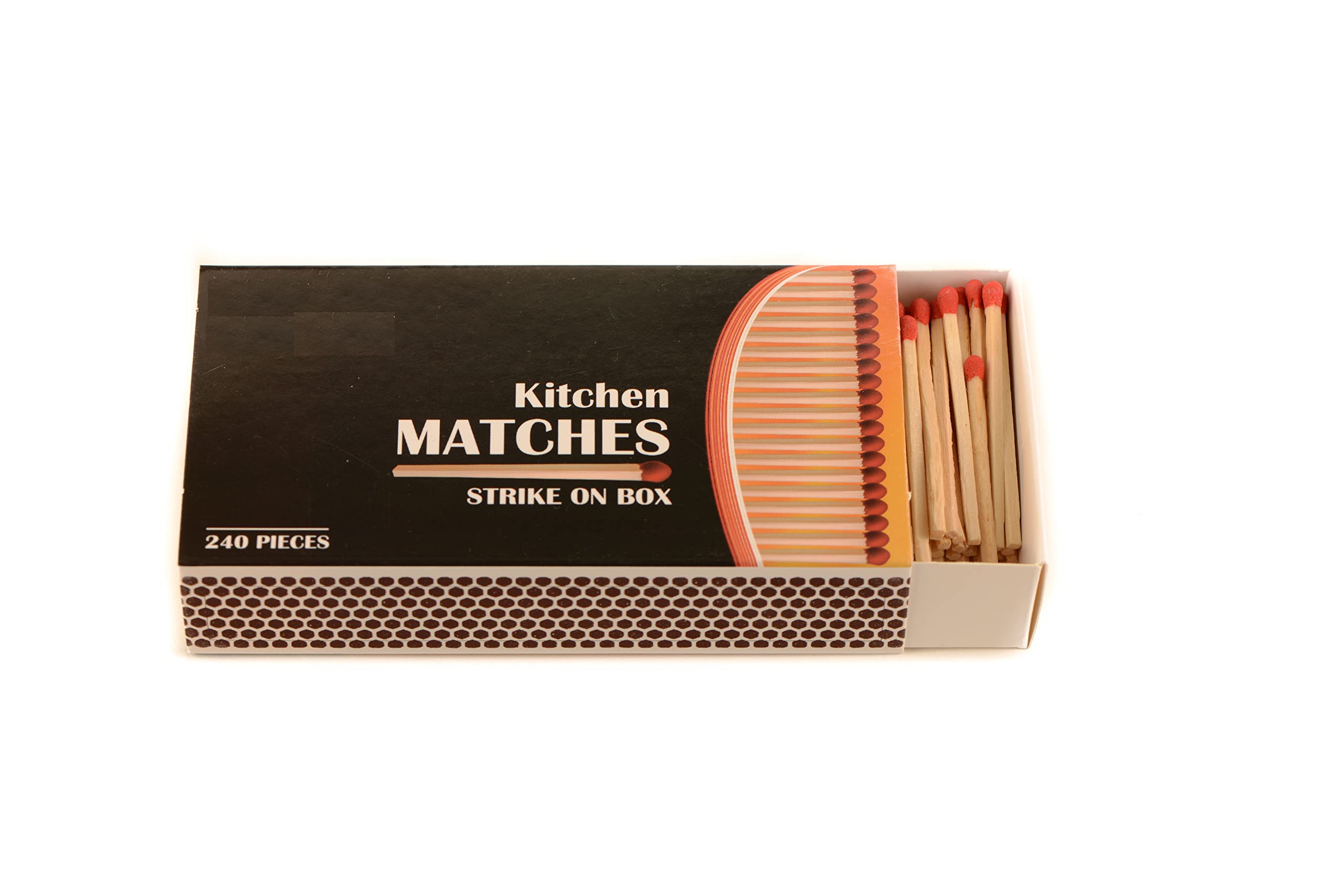 EcoQuality Wooden Strike-on-Box Matches - 240 Count Bulk Pack for Kitchen, Camping, Candles & Stove - Long-Lasting Household Matches (30 Boxes) - Perfect for Emergency Kits, Fireplaces & Outdoor Adventures