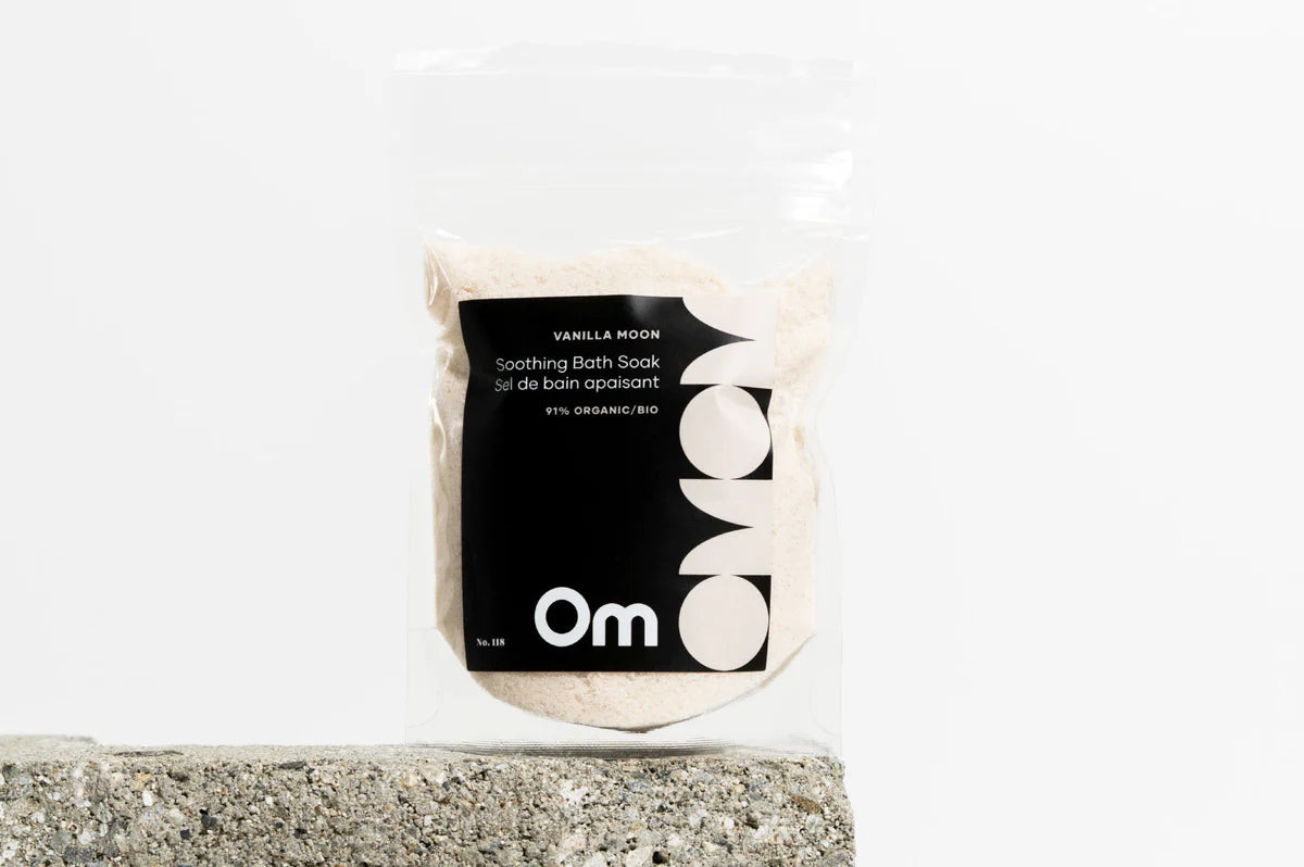 Om Organics MINI Vanilla Moon Bath Soak - Relaxing Organic Bath Salts for Stress Relief & Self Care - Perfect for Spa Nights, Gift Sets & Aromatherapy at Home