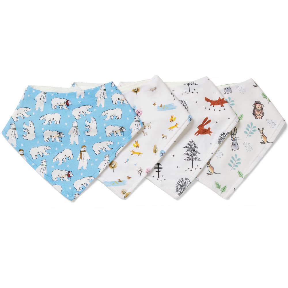 Premium Bamboo Bandana Drool Bibs for Babies - Super Absorbent, Waterproof Lining, Soft & Safe for Teething Boys & Girls - Perfect for Feeding, Playtime & Daily Outfits