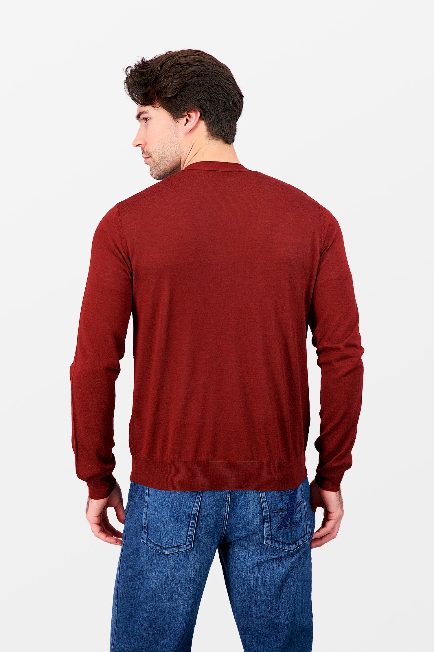 Zilli Burgundy Buttoned Cardigan for Women - Soft Knit Long Sleeve Open Front Sweater - Perfect for Office, Date Night & Fall Layering