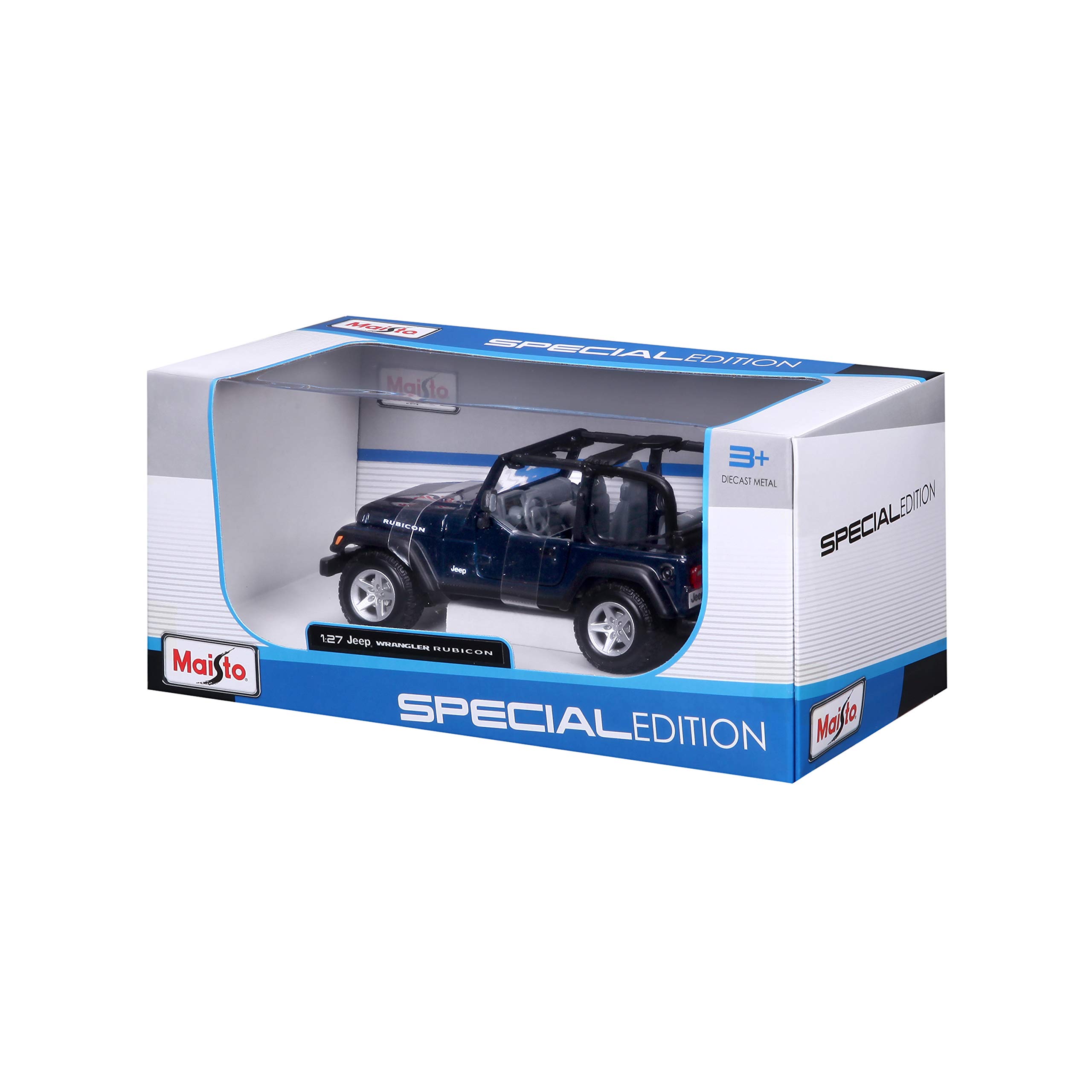 Maisto 1:27 Scale Jeep Wrangler Rubicon Diecast Model Car - Collectible Toy Vehicle for Adults & Kids (Colors May Vary) - Perfect for Display, Gifts, and Car Enthusiast Collections
