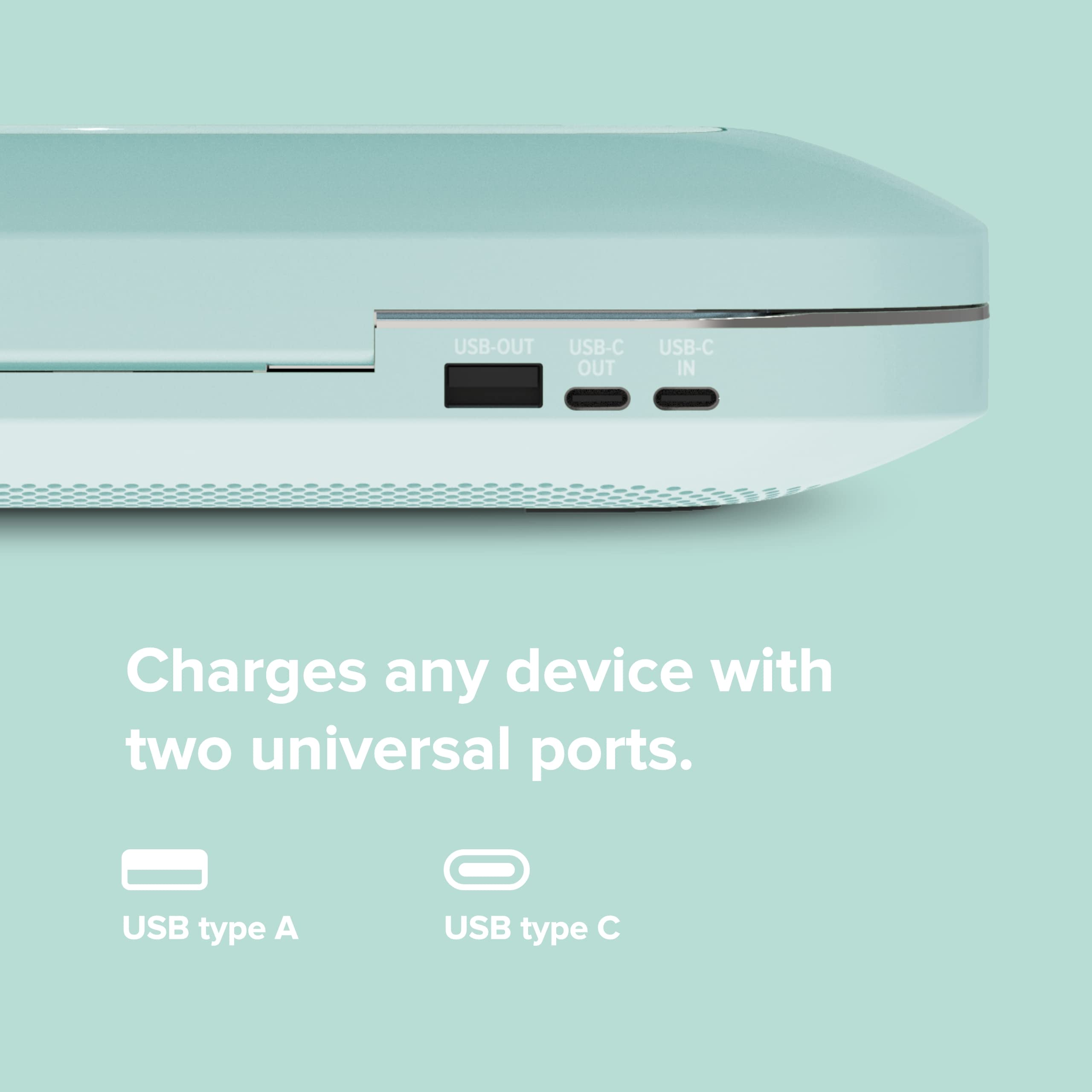 PhoneSoap Pro UV Smart Phone Sanitizer & Universal Charger - Patented 360° UV-C Disinfection | Clinically Proven Phone Cleaner & Fast Charging Box for iPhone, Android | Perfect for Home, Office & Travel (Mint Green)