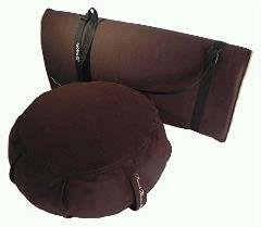 Premium Yoga Meditation Cushion Set - Zafu & Zabuton with Strap - A8 Mocha Color - Ideal for Home Yoga Practice, Meditation & Zen Decor