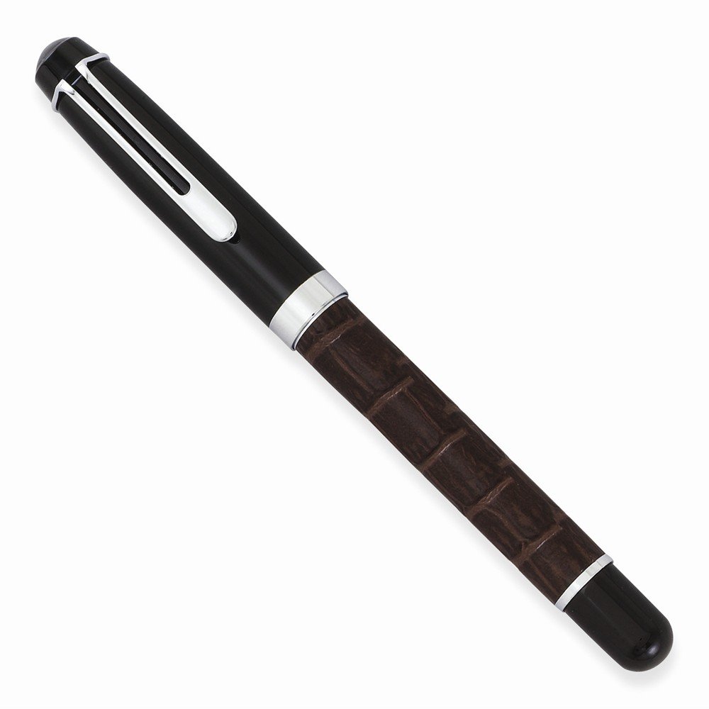 Premium Black & Brown Rollerball Pens - Smooth Writing 0.7mm Tip for Office, School & Journaling - Pack of 12