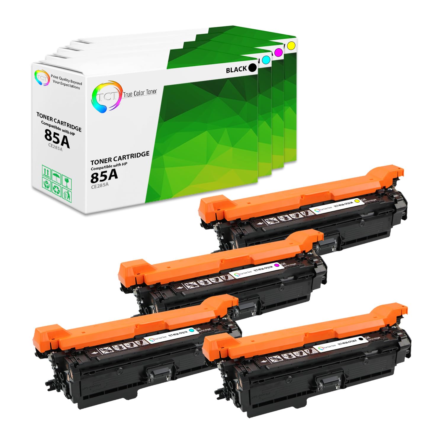 Premium HP 653X Toner Cartridge 4-Pack - Compatible for HP Color LaserJet Printers - Home & Office Use