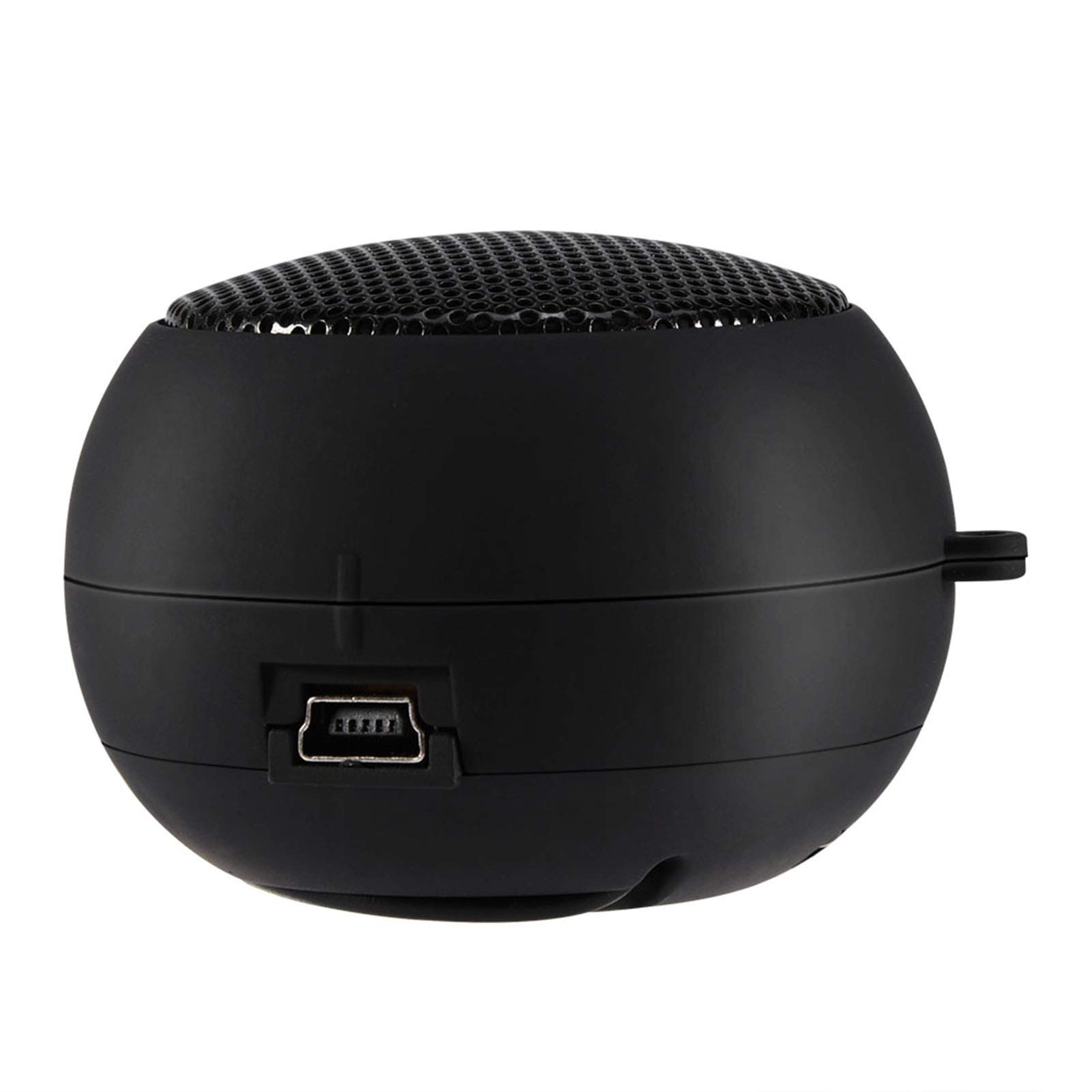 Portable Mini Travel Speaker with 3.5mm Audio Jack & USB Charging - Compatible with MP3/MP4/MP5, PC, Smartphones & Computers (2.0×2.0×1.5in, Black) - Perfect for Outdoor Adventures, Beach Trips & Home Use
