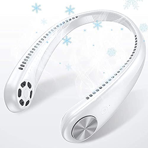 Portable Neck Fan with Rechargeable Battery - 360° Cooling, Lightweight Bladeless Personal Fan for Hands-Free Use | 3 Speed Settings | Perfect for Outdoor Activities, Travel, Gym & Office Work