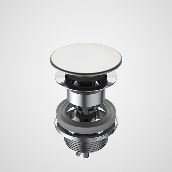 Caroma Urbane II Basin Dome Pop Up Plug & Waste in Brushed Nickel - Premium Bathroom Sink Drain for Modern Home Decor
