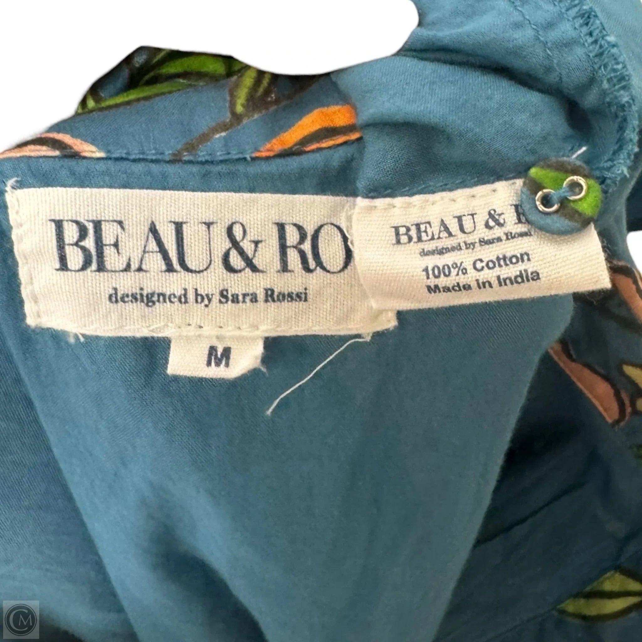 Beau & Ro Floral Print Alexa Casual Maxi Dress - Size M - Perfect for Summer Outings, Beach Vacations & Boho Chic Style