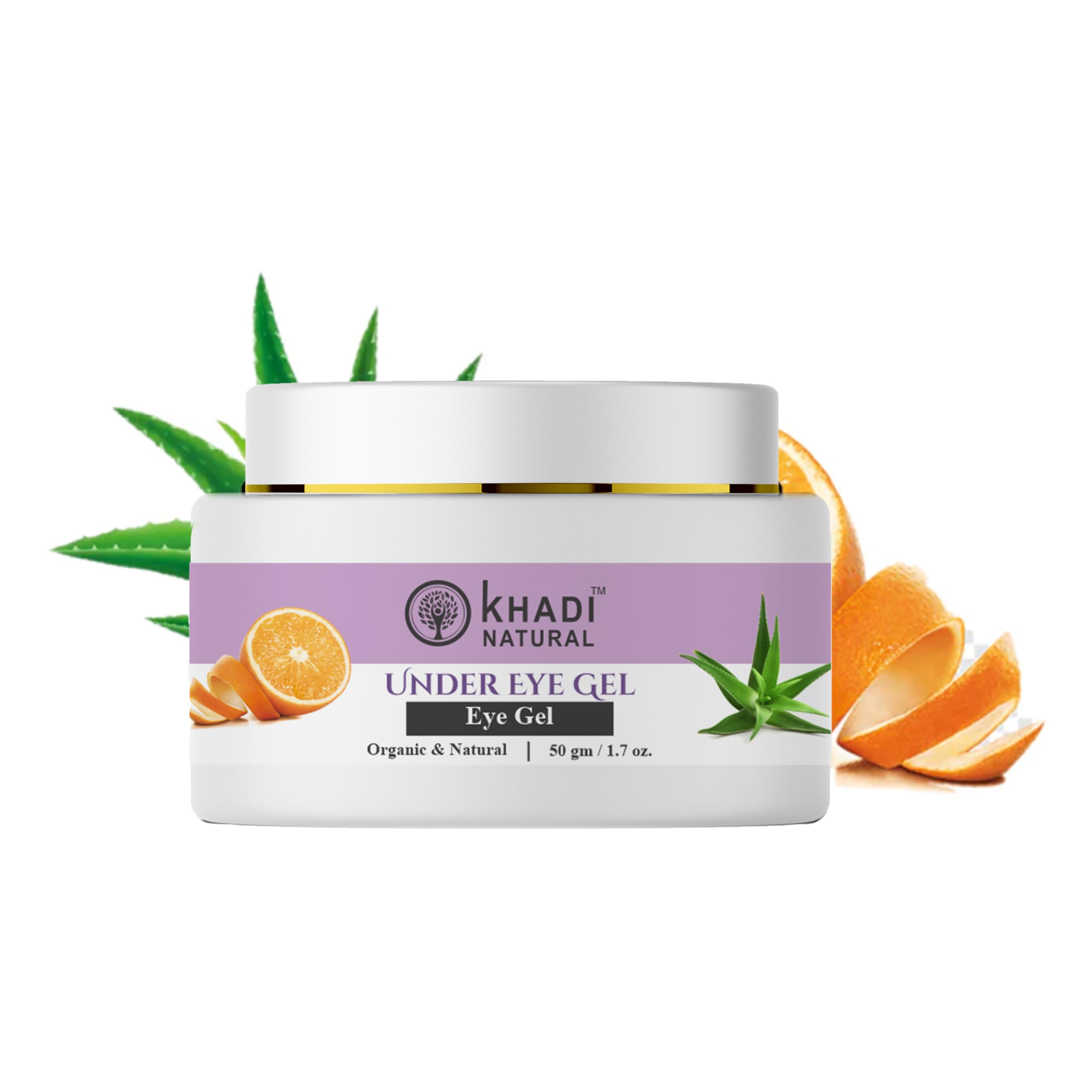 Khadi Natural Herbal Under Eye Gel 50G - Cooling & Revitalizing Eye Care Treatment for Dark Circles, Puffiness & Wrinkles | Organic Ayurvedic Formula for Brightening & Hydrating Under Eyes | Perfect for Daily Skincare Routine & Travel