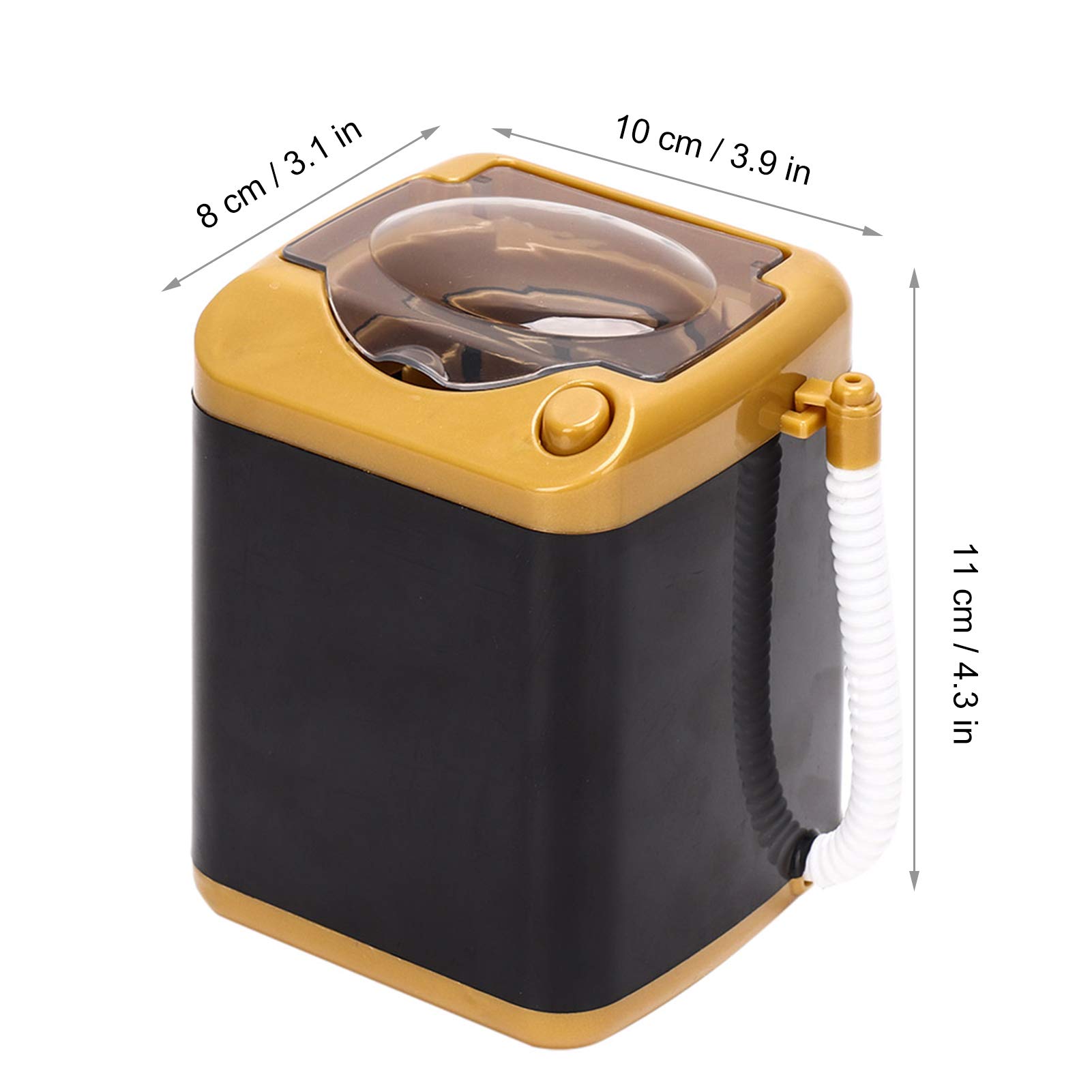 Mini Electric Makeup Brush Cleaner - Portable Cosmetic Tool Washer for Girls & Ladies - Gold (Perfect for Travel, Home & Salon Use)