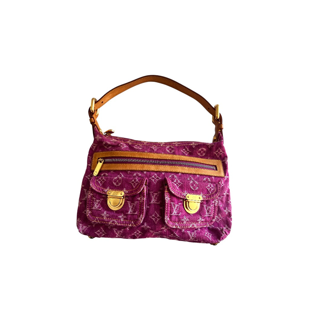 Louis Vuitton Pink Denim Shoulder Bag for Women - Fashionable Crossbody Purse for Casual Outings, Travel & Everyday Use