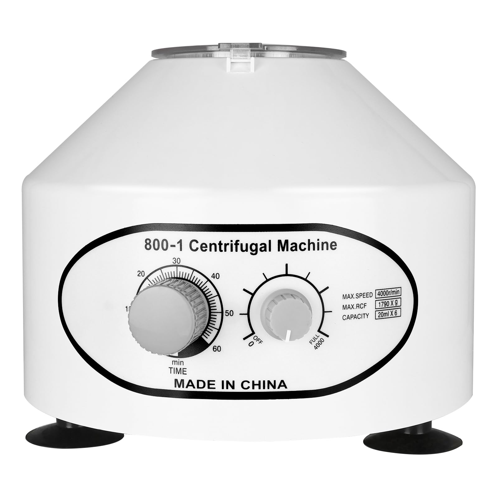 NORJIN 4000 RPM Electric Lab Centrifuge Machine with Speed Control & Timer, 6 x 20ml Capacity, 110V Benchtop Centrifuge for Laboratory Use - Ideal for DNA/RNA Extraction, Blood Sample Processing & Medical Research