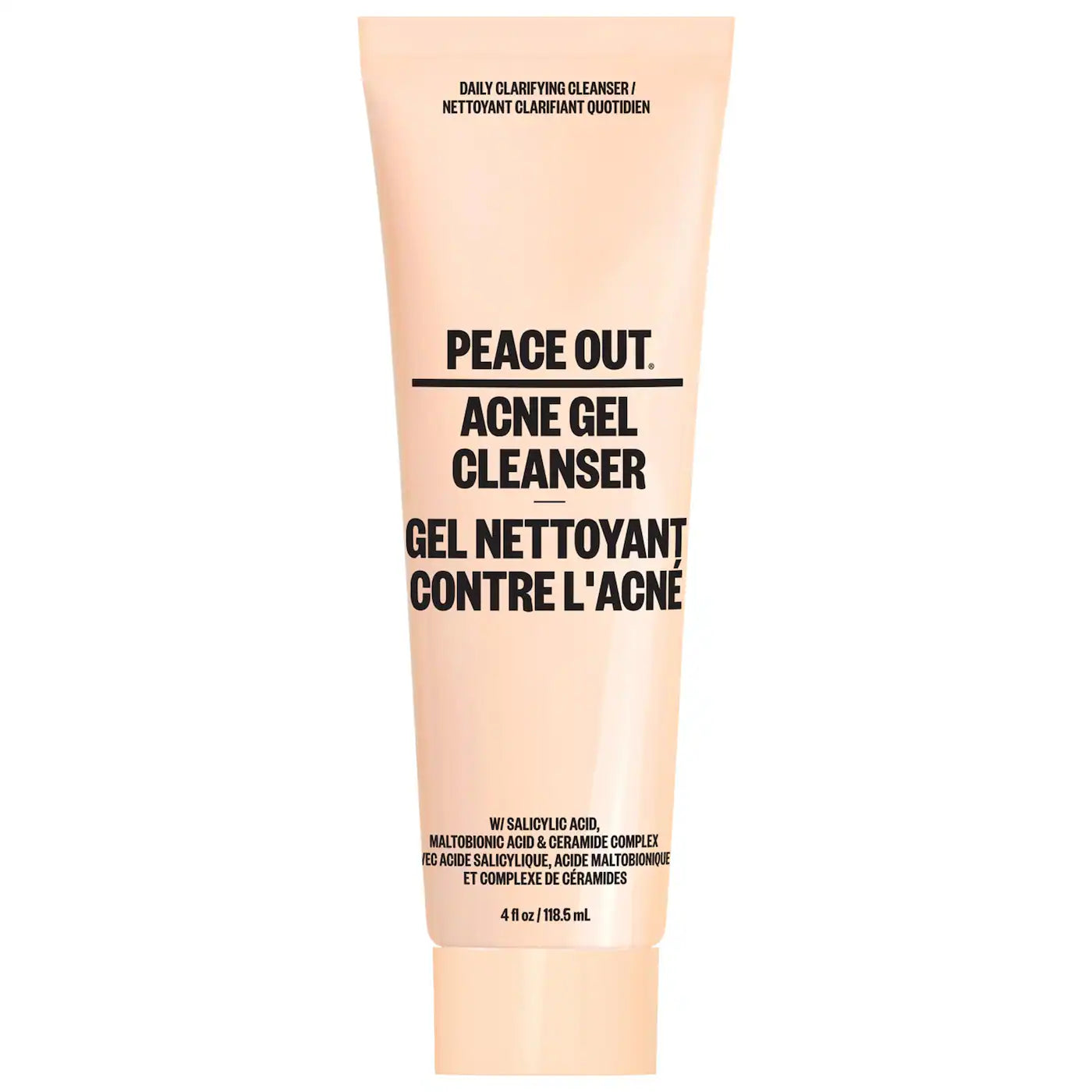 Peace Out 2% Salicylic Acid Acne Gel Cleanser 118ml - Oil-Free Face Wash for Acne-Prone Skin | Gentle Exfoliating Cleanser for Daily Skincare Routine