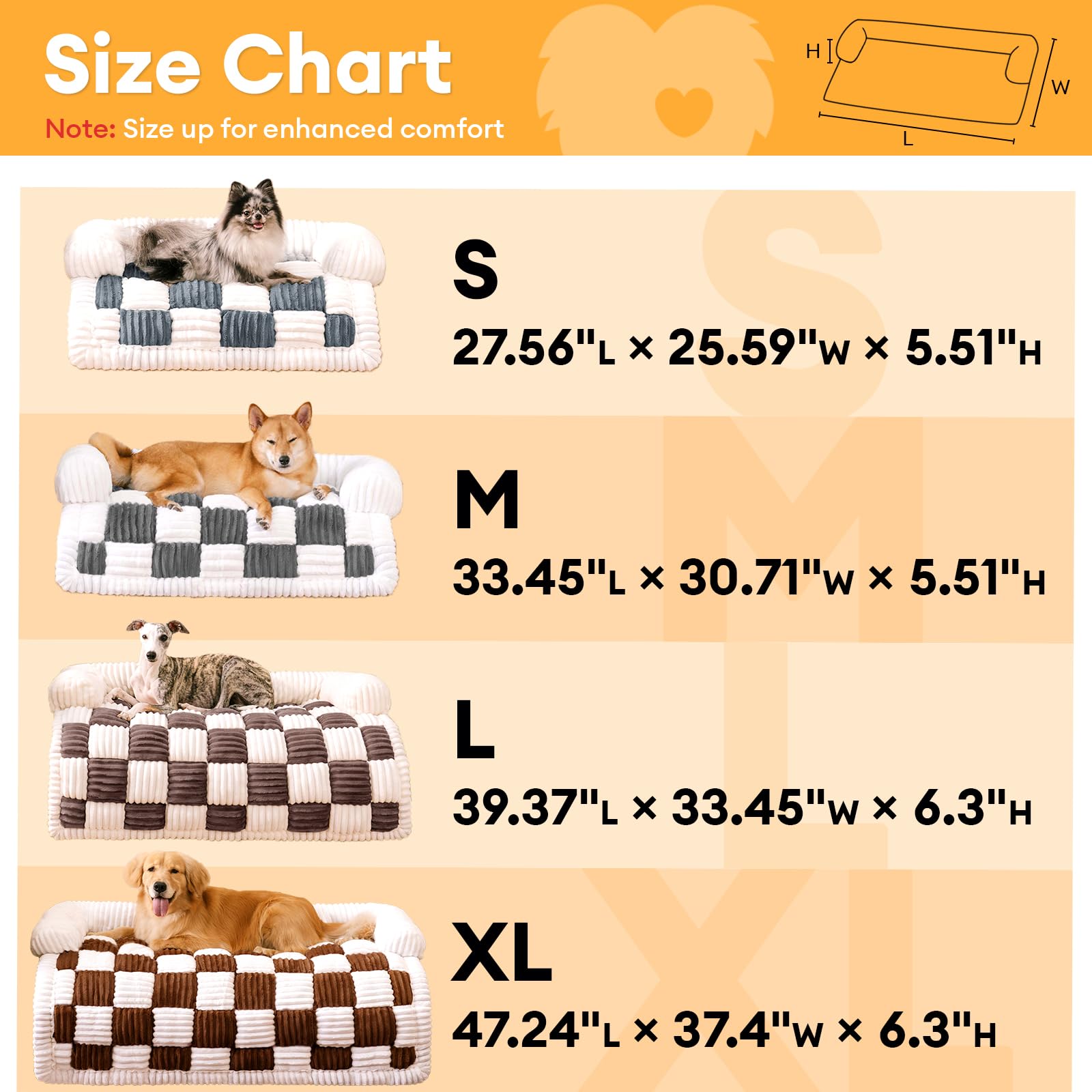 Washable Large Pet Couch Cover for Dogs - Soft Fuzzy Plaid Sofa Protector in Muted Grey | Durable Furniture Protector for Pets | Perfect for Living Room, Bedroom & Pet-Friendly Spaces