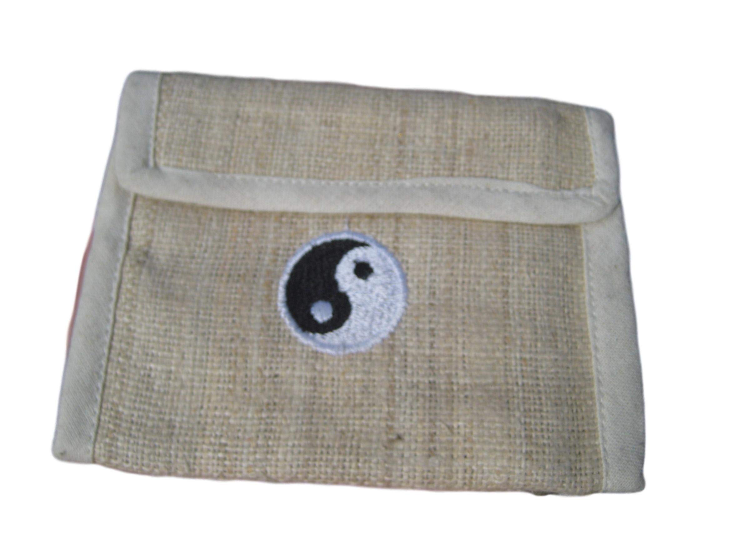 Hemp Wallet Thailand - Eco-Friendly Yin Yang Trifold Wallet A6164 for Men & Women | Perfect for Travel, Yoga, and Everyday Use