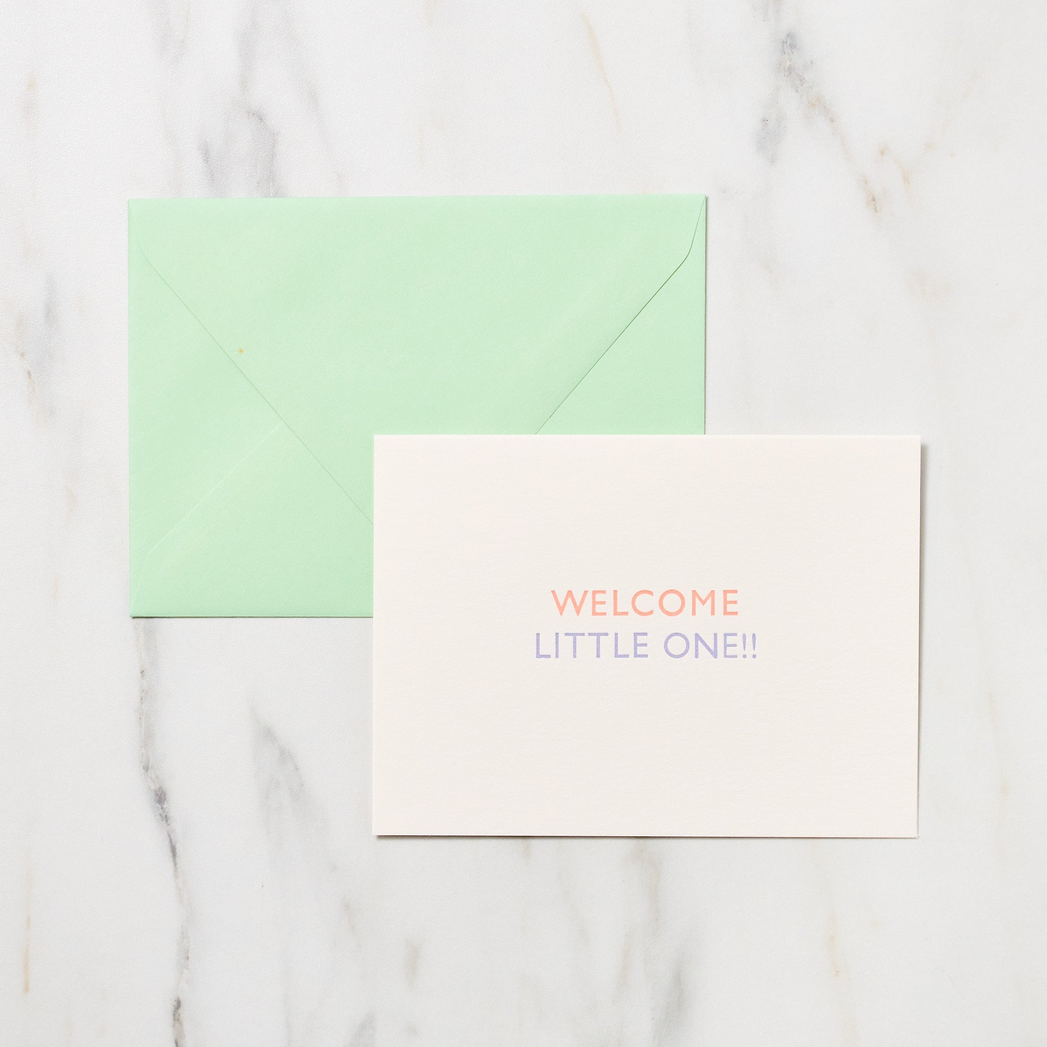 Welcome Little One! Premium Letterpress Greeting Cards for Baby Showers, Birth Announcements & Newborn Gifts - Handcrafted Keepsake Cards for Special Occasions
