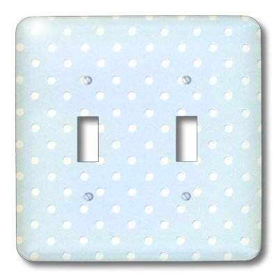 3D Double Toggle Switch with White Textured Dots on Blue - Perfect for DIY Electronics, Guitar Pedals, and Home Automation Projects