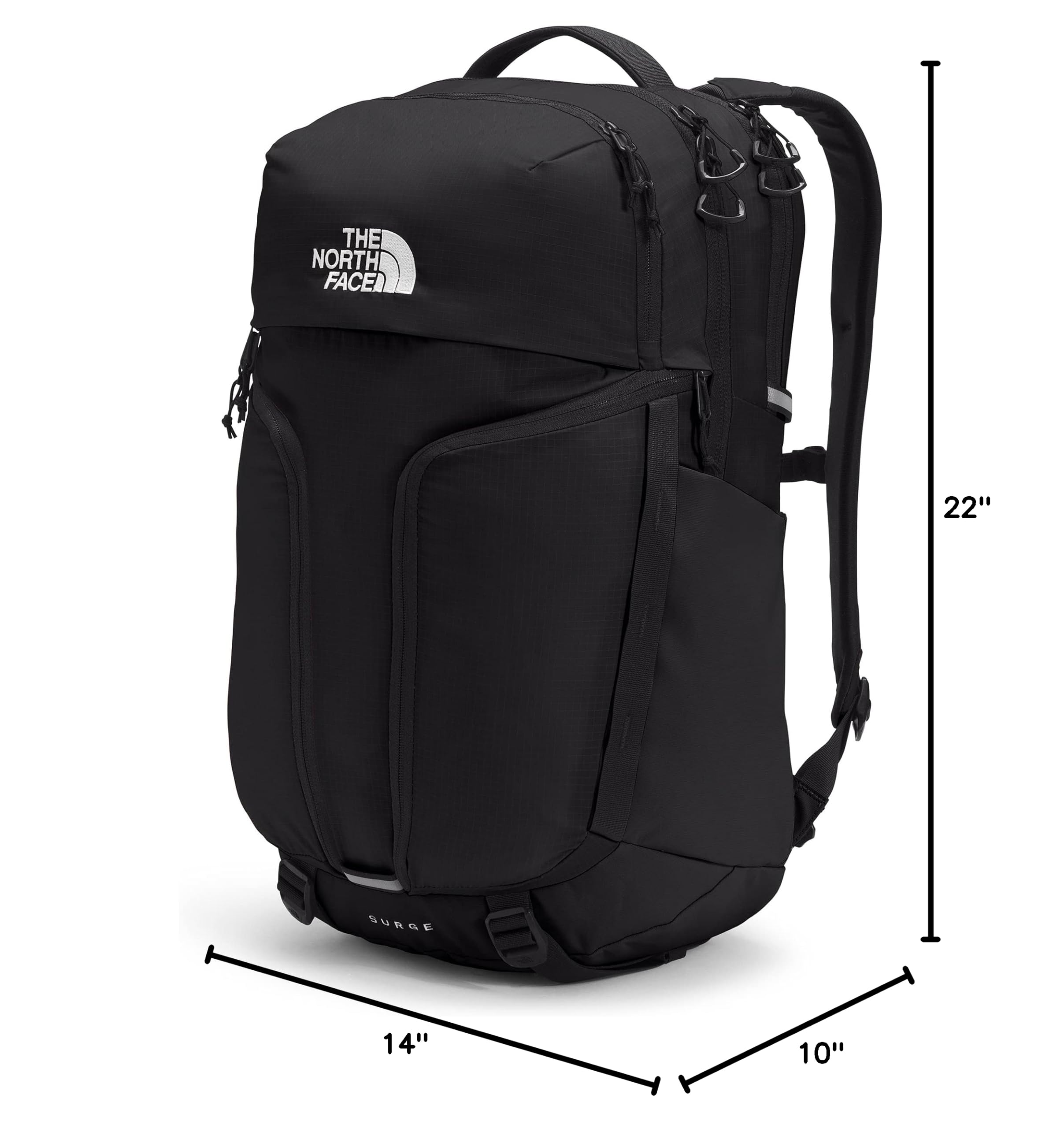 THE NORTH FACE Surge Commuter Laptop Backpack - Waterproof Travel & Work Backpack for Men & Women - Perfect for Office, College, Hiking & Business Trips