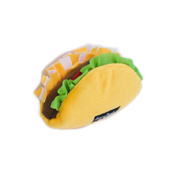 ZippyPaws NomNomz Plush Taco Dog Toy with Squeakers - Fun Interactive Chew Toy for Small & Medium Dogs - Perfect for Playtime, Training & Cuddling