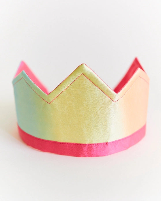 Sarah's Silks Play Crown for Kids - Handmade Silk Dress-Up Crown for Pretend Play, Princess Costume & Fantasy Role Play - Perfect for Birthday Parties, Dress-Up Games & Imaginative Play