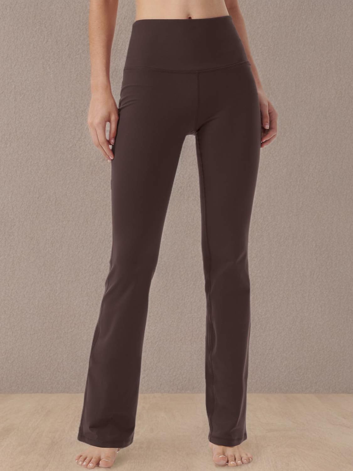 Women's Bootcut Yoga Pants with Hidden Pockets - High Waist Tummy Control Workout & Work Pants - Perfect for Yoga, Gym, Office & Casual Wear