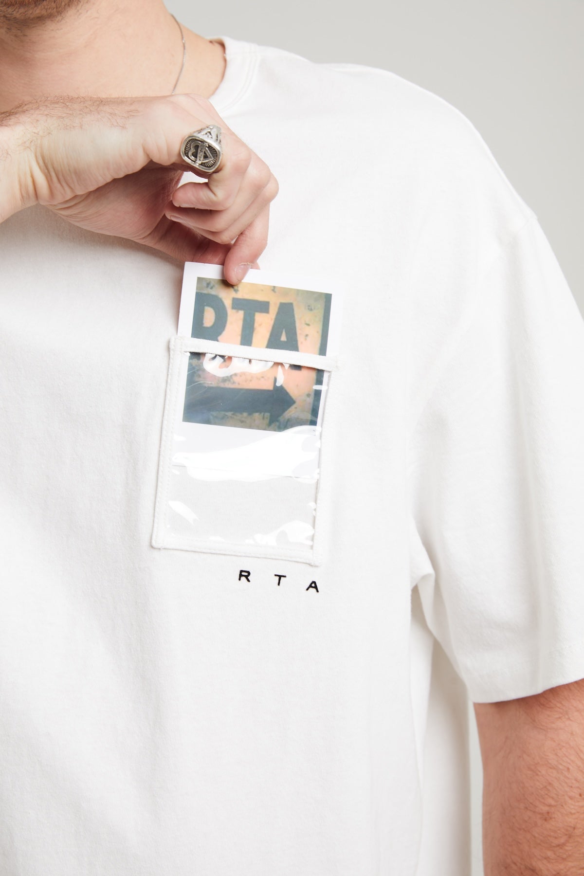 Custom Photo Pocket T-Shirt | Personalized White Tee with Photo Insert | Perfect for Gifts, Family Events & Custom Apparel